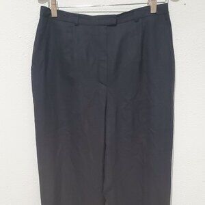 Escada Wool Silk Blend Black Pants 42